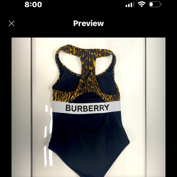 Burberry
Logo and Leopard Print Swimsuit Size M - Picture 6 of 10